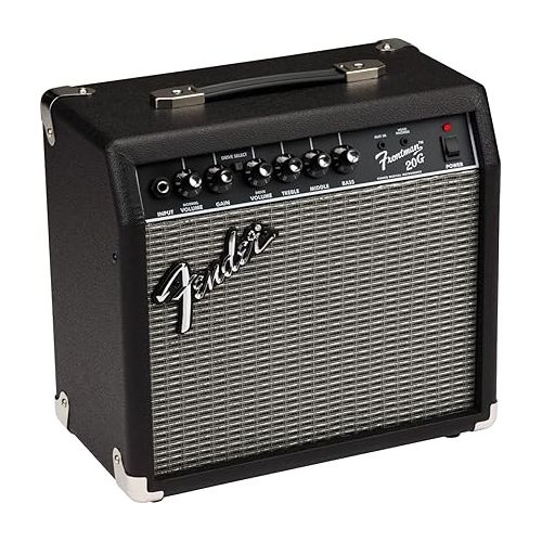  Fender Frontman 20G Guitar Combo Amplifier - Black Bundle with Instrument Cable and Picks