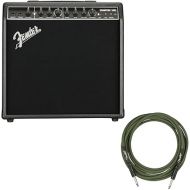 Fender Champion 50XL Guitar Amplifier Bundle with Fender Joe Strummer Instrument Cable, Straight/Straight, Drab Green, 13ft