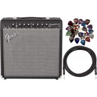 Fender Champion 40 Electric Guitar 40-Watt Amplifier Bundle with 24 Picks and 10-Foot Instrument Cable