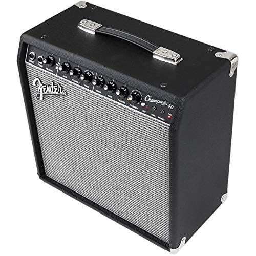  Fender Champion 40 Electric Guitar 40-Watt Amplifier Bundle with 24 Picks and 10-Foot Instrument Cable