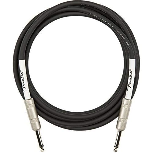  Fender Original Series Instrument Cables (Straight-Straight Angle) for Electric Guitar, Bass Guitar, Electric Mandolin, Pro Audio, 10-Foot, Black - 2 Pack