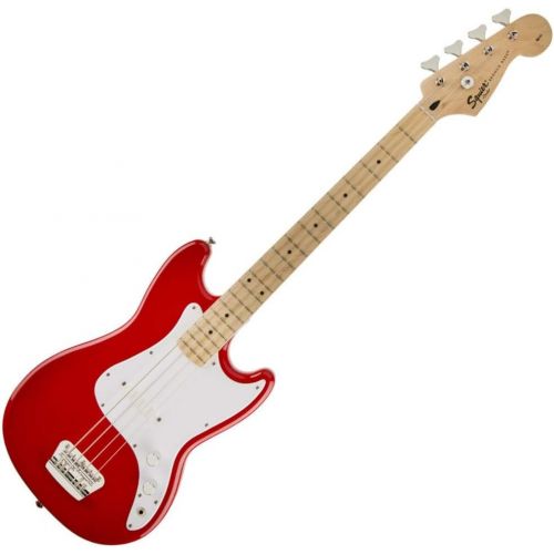  Squier by Fender Bronco Bass, Torino Red with Maple Fingerboard