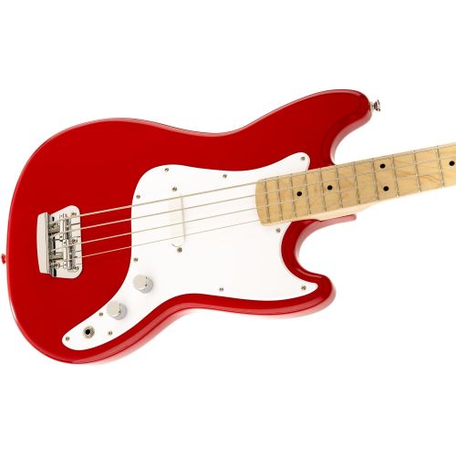  Squier by Fender Bronco Bass, Torino Red with Maple Fingerboard