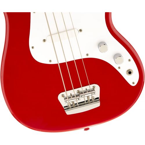  Squier by Fender Bronco Bass, Torino Red with Maple Fingerboard