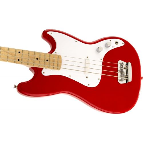  Squier by Fender Bronco Bass, Torino Red with Maple Fingerboard