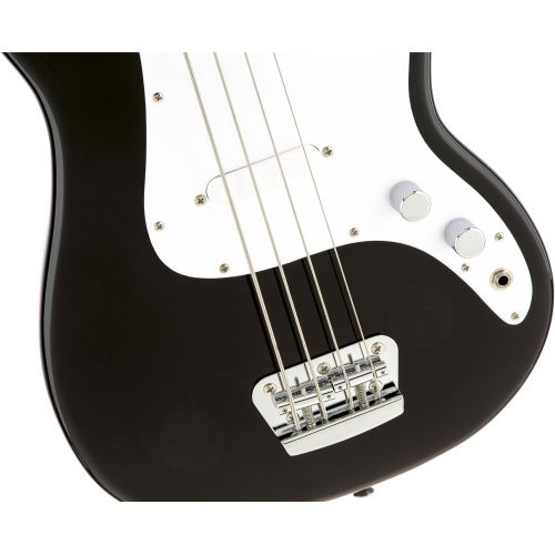  Squier by Fender Bronco Bass, Black with Maple Fingerboard