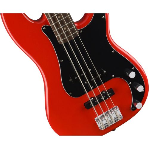  Squier by Fender Bronco Bass, Black with Maple Fingerboard