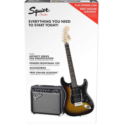  Squier by Fender Affinity HSS Stratocaster Beginner Electric Guitar Pack