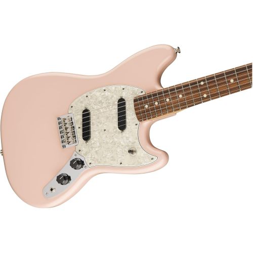  Fender Mustang Electric Guitar (Shell Pink, Pau Ferro Fingerboard)