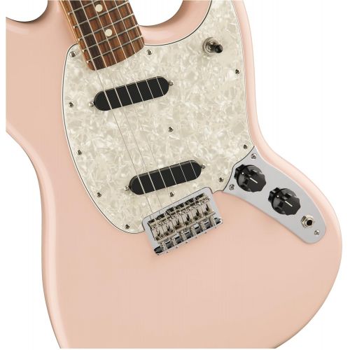  Fender Mustang Electric Guitar (Shell Pink, Pau Ferro Fingerboard)