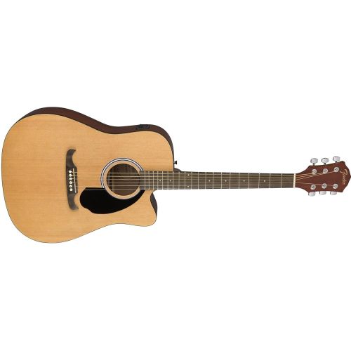  Fender FA-125CE Dreadnought Acoustic Guitar, Natural Finish