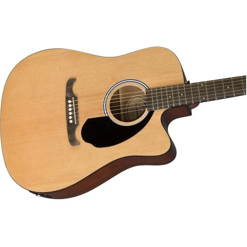  Fender FA-125CE Dreadnought Acoustic Guitar, Natural Finish