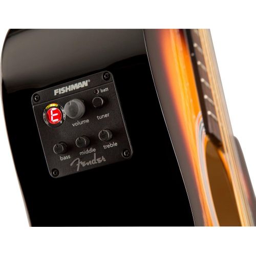  Fender FA-135CE Cutaway Concert Acoustic-Electric Guitar 3-Color Sunburst