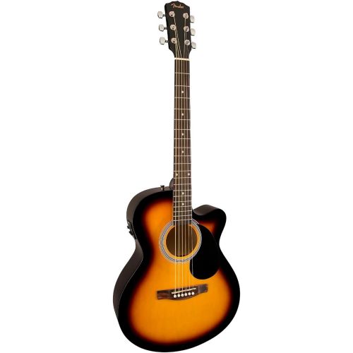  Fender FA-135CE Cutaway Concert Acoustic-Electric Guitar 3-Color Sunburst