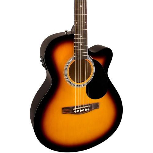  Fender FA-135CE Cutaway Concert Acoustic-Electric Guitar 3-Color Sunburst