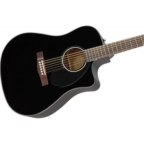  Fender CD-60SCE Acoustic-Electric Guitar - Dreadnought Body Style - Black Finish