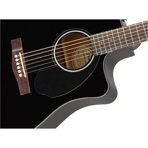  Fender CD-60SCE Acoustic-Electric Guitar - Dreadnought Body Style - Black Finish