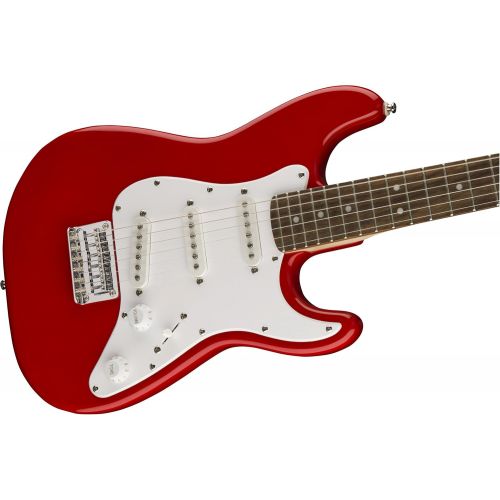  Squier by Fender Mini Stratocaster Beginner Electric Guitar - Indian Laurel Fingerboard - Torino Red