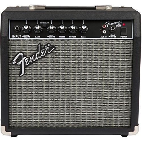  Squier by Fender Stratocaster Short Scale Beginner Electric Guitar Pack with Squier Frontman 10G Amplifier - Black Finish