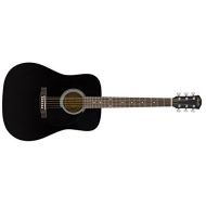 Squier by Fender SA-150 Dreadnought Acoustic Guitar - Gloss Black Finish