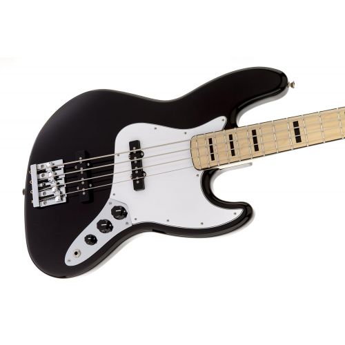  Fender Geddy Lee Signature Jazz Bass Guitar, Maple Fretboard, Black