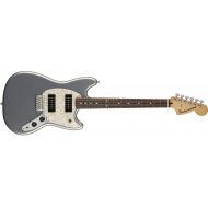Fender 6 String Mustang 90 Short Scale Offset Electric Guitar-PAU Ferro Fingerboard-Silver (144043581