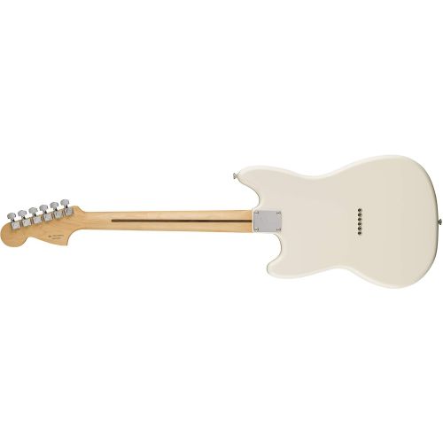  Fender 6 String Mustang 90 Short Scale Offset Electric Guitar-PAU Ferro Fingerboard-Silver (144043581