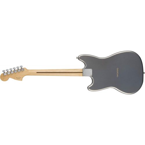  Fender 6 String Mustang 90 Short Scale Offset Electric Guitar-PAU Ferro Fingerboard-Silver (144043581