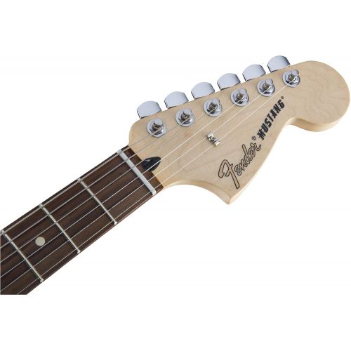  Fender 6 String Mustang 90 Short Scale Offset Electric Guitar-PAU Ferro Fingerboard-Silver (144043581