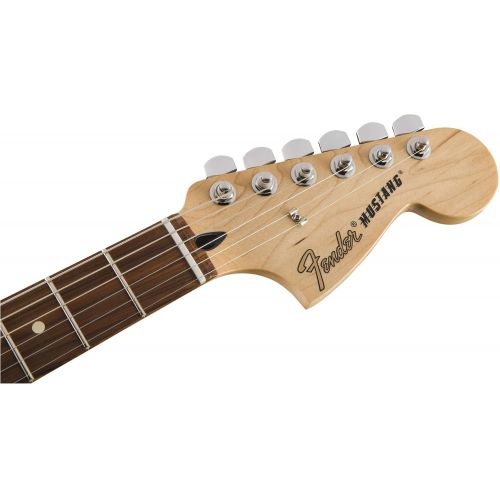  Fender 6 String Mustang 90 Short Scale Offset Electric Guitar-PAU Ferro Fingerboard-Silver (144043581