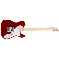 Fender 6 String Deluxe Telecaster Electric Guitar Thinline, Maple Fingerboard, Candy Apple Red (0147602309