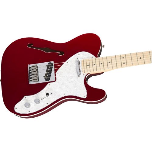  Fender 6 String Deluxe Telecaster Electric Guitar Thinline, Maple Fingerboard, Candy Apple Red (0147602309