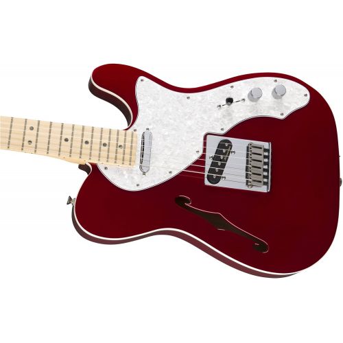  Fender 6 String Deluxe Telecaster Electric Guitar Thinline, Maple Fingerboard, Candy Apple Red (0147602309