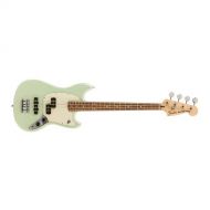 Fender Limited Edition Mustang Bass PJ Electric Guitar, 19 Frets, ModernC Shape Neck, Pau Ferro Fingerboard, Gloss Polyester, Surf Pearl