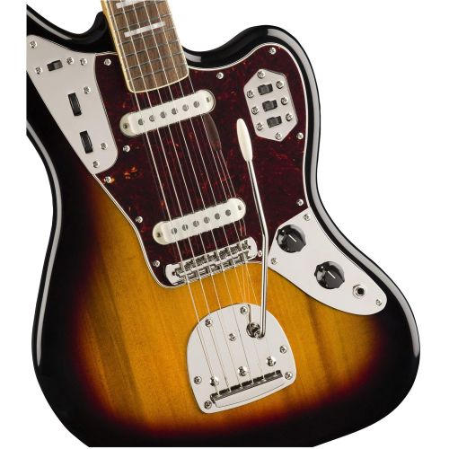  Squier by Fender Classic Vibe 70s Jaguar Electric Guitar - Laurel - Black