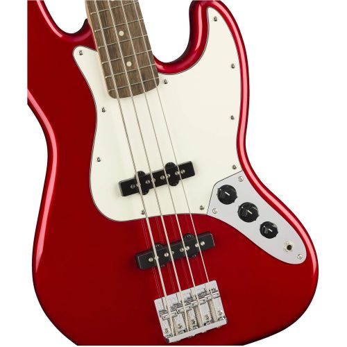 Squier by Fender Contemporary Jazz Bass, Laurel Fingerboard, Dark Metallic Red