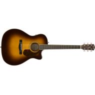 Fender Paramount PM-4CE Acoustic Guitar - Auditorium Body Style - Ovangkol Fingerboard - With Case - Vintage Sunburst