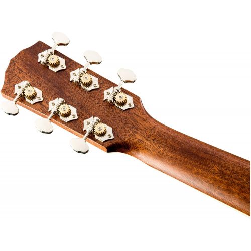  Fender Paramount Series PM-2 Standard All-Mahogany Parlor Acoustic Guitar Natural