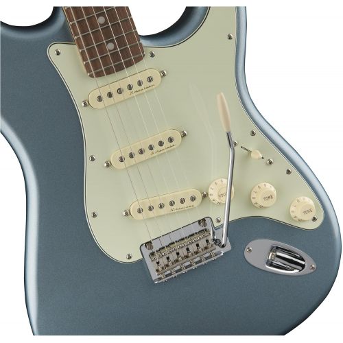  Fender 6 String Deluxe Roadhouse Stratocaster Electric Guitar, Maple Fingerboard, Olympic White (0147302305