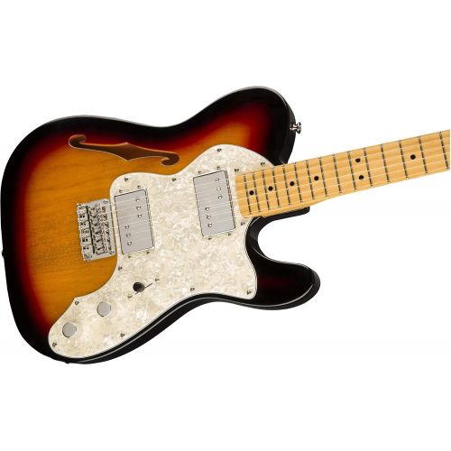  Squier by Fender Classic Vibe 70s Telecaster Thinline Electric Guitar - Maple - 3-Color Sunburst