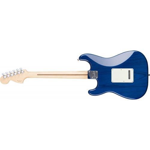  Fender Deluxe Stratocaster Electric Guitar, Maple Fingerboard, Sapphire Blue Transparent