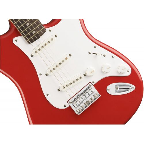  Fender 6 String Bullet Stratocaster Electric Guitar-Hard Tail-Rosewood Fingerboard-Fiesta Red (311001540)