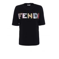 Fendi Studded logo applique T-shirt