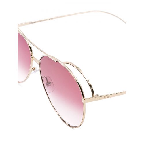 펜디 Fendi Run Away oversize metal sunglasses