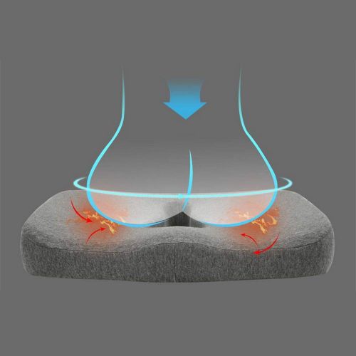  FengNiaoo Memory Foam Bamboo Charcoal Seat Cushion Far-Infrared Graphene Heating Comfort Cushion Car Office USB Heating Warm Therapy Cushion