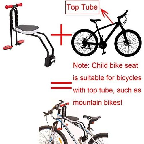  [아마존베스트]FenglinTech Child Bike Seats, Quick Dismounting Seat Bicycle Electrombile Preposed Safety Seat with Armrest and Pedal Easy to Installment - Black