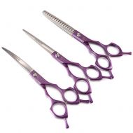 Fenice 6.5/7.0 Pet Scissors for Dogs Professional Grooming Scissors Kit Thinning+Curved+Cutting Set