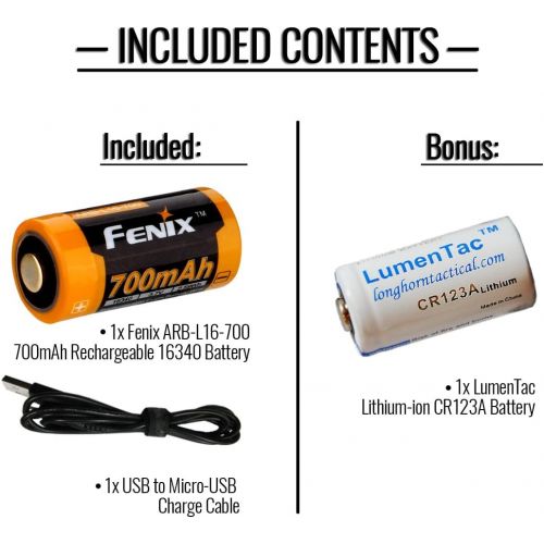  [아마존베스트]Fenix HM50R 500 Lumens Multi-Purpose Compact LED Headlamp Flashlight & Rechargeable Battery PLUS Additional LumenTac CR123A Battery