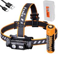 Fenix HM60R Headlamp, 1200 Lumen USB-C Rechargeable with Flood Light, Red Light and LumenTac Battery Organizer