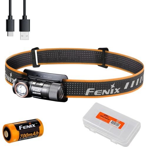  Fenix HM50R v2.0 Headlamp, 700 Lumen USB-C Rechargeable Lightweight with Red Light and Lumentac Battery Organizer